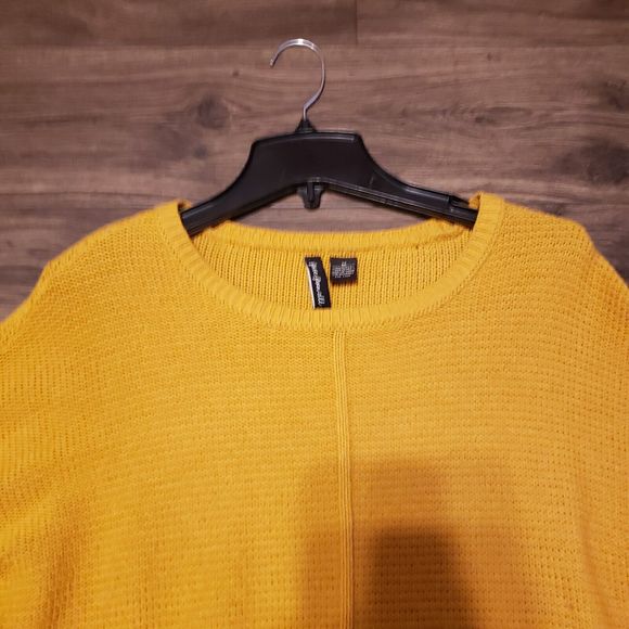 Free For All Mustard Sweater Women's Sz M - Picture 2 of 12